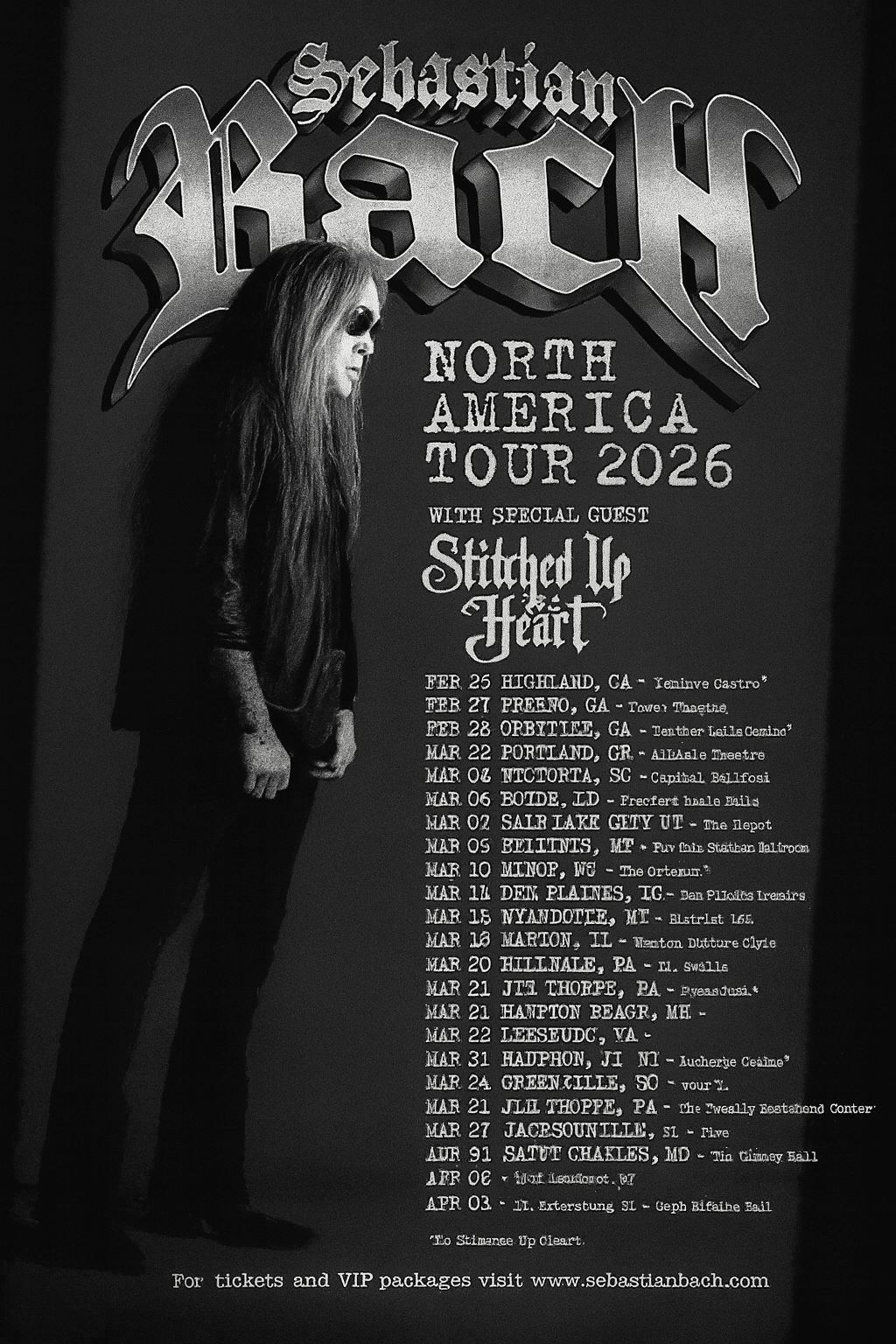 Sebastian Bach - 2026 North America Tour announcement