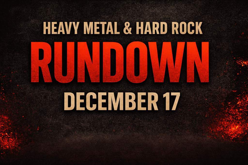 Heavy metal concert announcement for December
