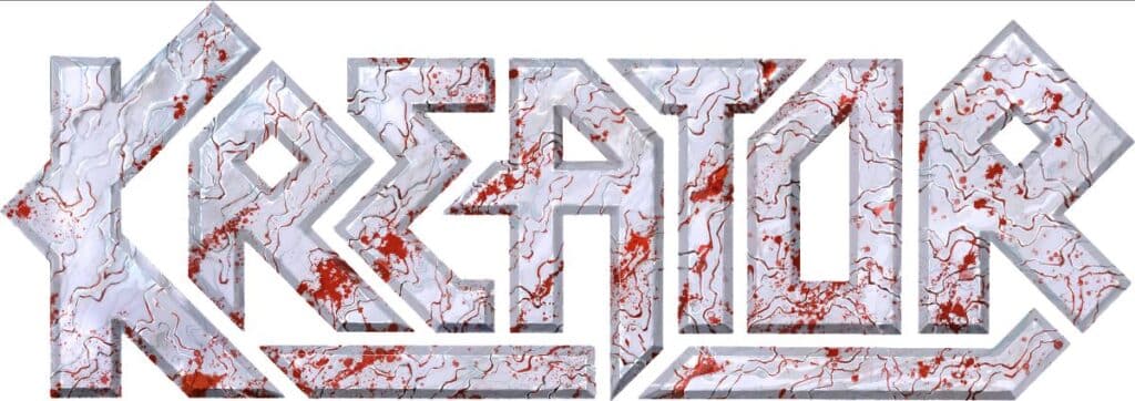 Kreator logo with blood splatter
