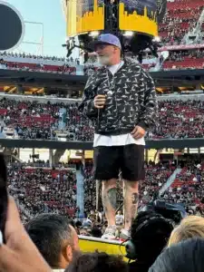 Fred Durst performing on stage at Levi’s Stadium in Santa Clara as part of the opening acts during Metallica’s M72 No Repeat Weekend.